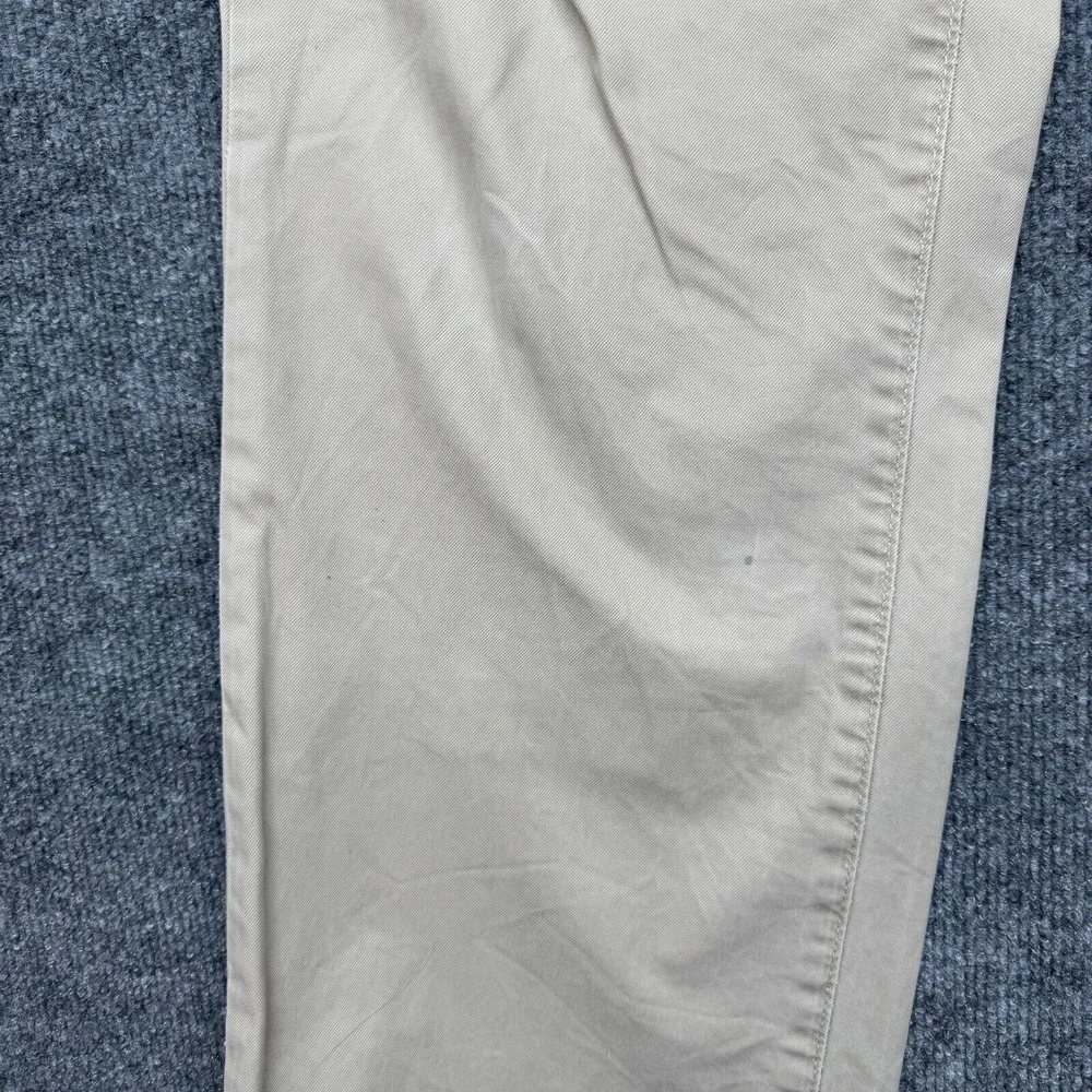 Grown‎ & Sewn Pants Mens 35 x 33 Beige Button Fly Chino Cotton
